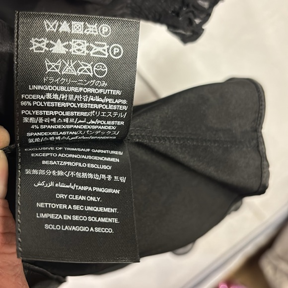 NWT GUESS BY MARCIANO Black Babydoll Mock Neck Sheer Ruffle Sleeve Silk Size M - Picture 5 of 10